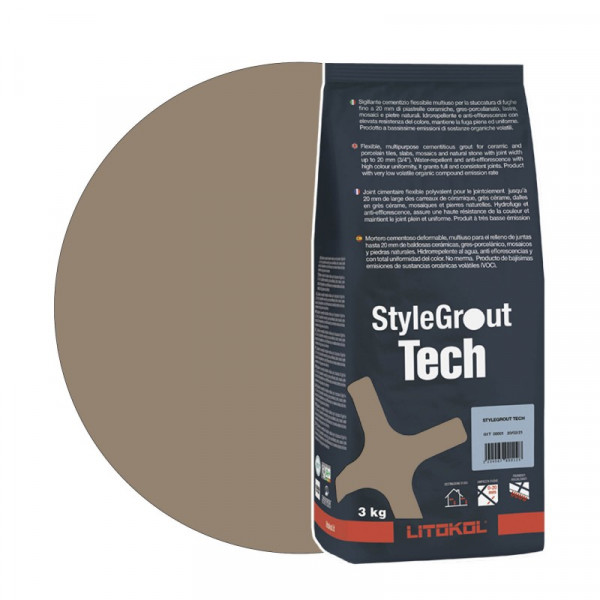 Затирка StyleGrout Tech затирочная смесь, 3кг (SGTCHGRY20063), GREY 2 серый